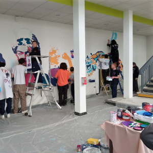 Fresque amphitheatre - Boris Foscolo & TRPIP1 - Lycée professionnel Coëtlogon - Travail 05