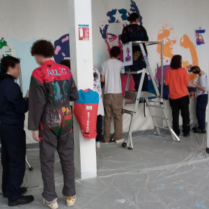 Fresque amphitheatre - Boris Foscolo & TRPIP1 - Lycée professionnel Coëtlogon - Travail 04