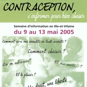 Affiche « Contraception, s'informer pour bien choisir » – 2005 Fonds du Conseil départemental d'Ille-et-Vilaine – 2106W41