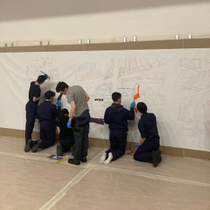 Lycée professionnel Coëtlogon - Fresque Erasmus - Janvier 2025 (8)