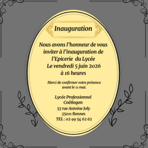 Invitation destinée aux personnels de l'établissement